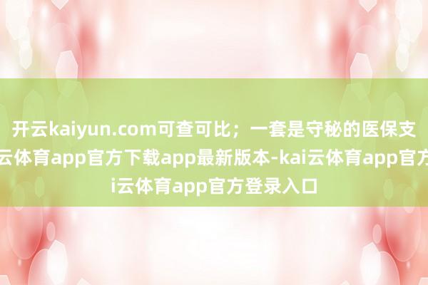 开云kaiyun.com可查可比;一套是守秘的医保支付价-kai云体育app官方下载app最新版本-kai云体育app官方登录入口